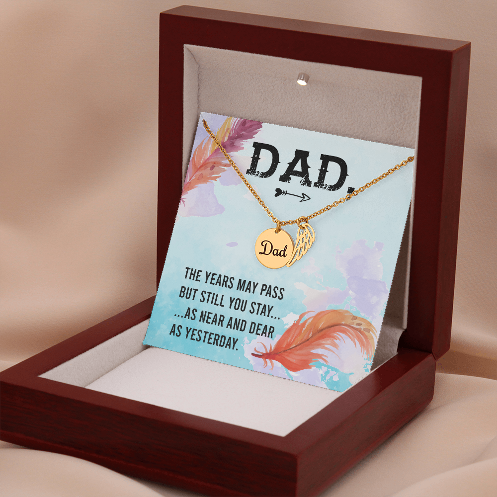 The years may pass - Dad Remembrance Necklace - JustFamilyThings