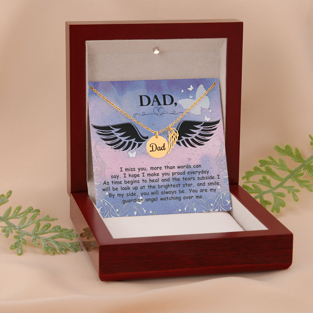 I miss you more than words can describe - Dad Remembrance Necklace - JustFamilyThings