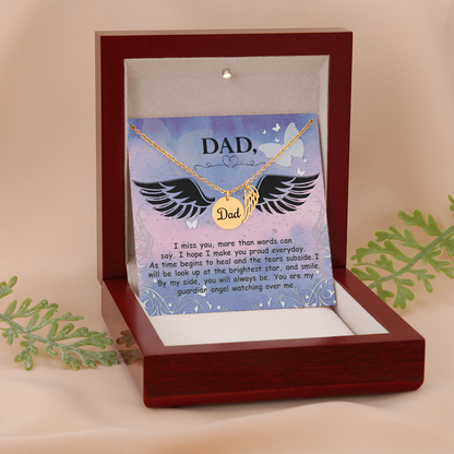 I miss you more than words can describe - Dad Remembrance Necklace - JustFamilyThings