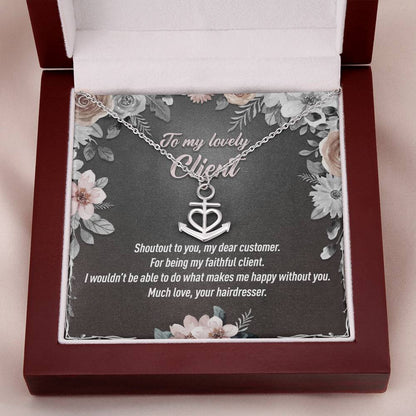 Personalized - To My Lovely Client - Choose Custom Job Title - Anchor Pendant - JustFamilyThings