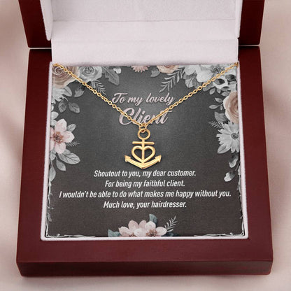 Personalized - To My Lovely Client - Choose Custom Job Title - Anchor Pendant - JustFamilyThings
