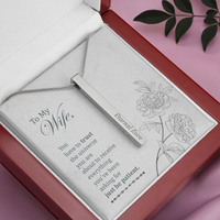 Load image into Gallery viewer, To my wife - You have to trust the universe - Vertical Stick Necklace - JustFamilyThings
