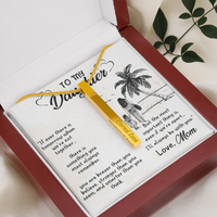 Load image into Gallery viewer, To my daughter from mom - Vertical Stick Necklace - JustFamilyThings
