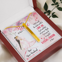 Load image into Gallery viewer, To My WIfe - That special person is you - Vertical Stick Necklace - JustFamilyThings
