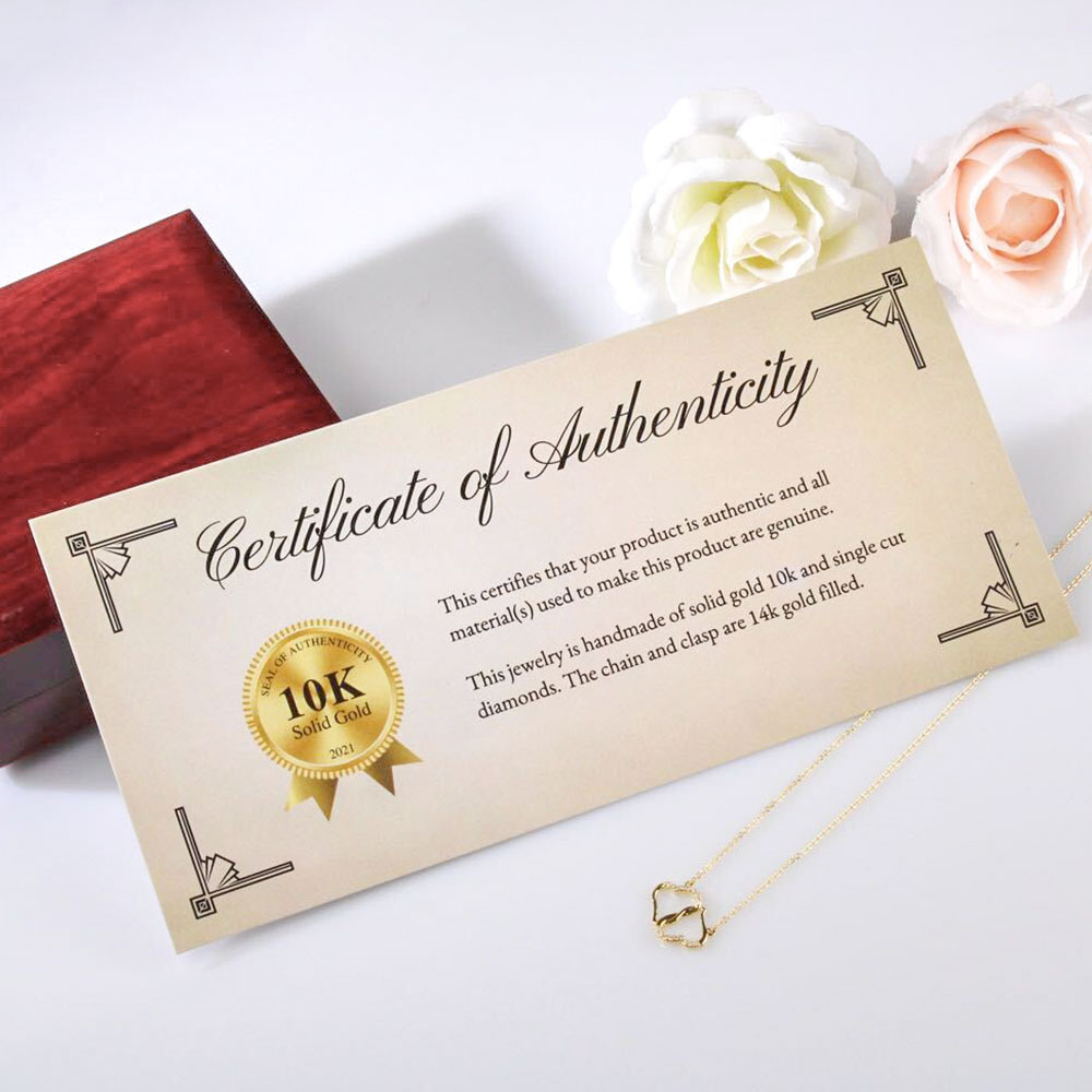 To My Soulmate - life may not always be sweet - Solid Gold + Real Diamonds Necklace - JustFamilyThings
