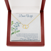 Load image into Gallery viewer, To wife - I knew you were the one - Solid Gold + Real Diamonds Necklace - JustFamilyThings
