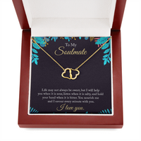 Load image into Gallery viewer, To My Soulmate - life may not always be sweet - Solid Gold + Real Diamonds Necklace - JustFamilyThings
