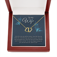 Load image into Gallery viewer, To my Wife -I love the way you call my name - Solid Gold + Real Diamonds Necklace - JustFamilyThings
