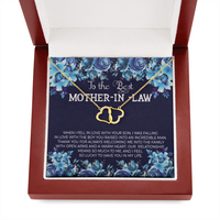 Load image into Gallery viewer, To The Best Mother in law - Solid Gold + Real Diamonds Necklace - JustFamilyThings
