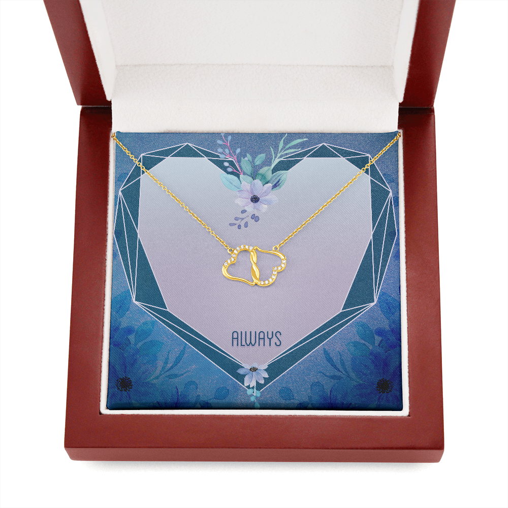 Always - Solid Gold Heart Necklace - JustFamilyThings