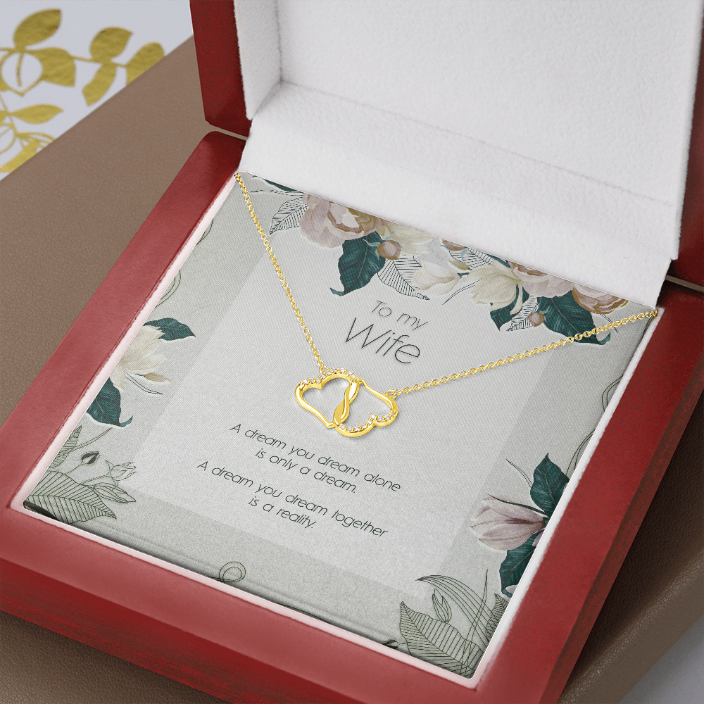 To My Wife, Gift for Wife, To Wife from Husband, Solid Yellow Gold Necklace - JustFamilyThings