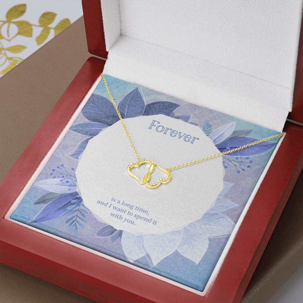 Forever Love Necklace, Solid Gold Everlasting Love Necklace - JustFamilyThings