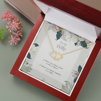 To My Wife, Gift for Wife, To Wife from Husband, Solid Yellow Gold Necklace - JustFamilyThings