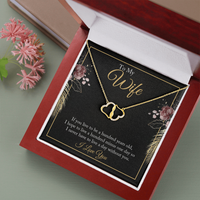 Load image into Gallery viewer, To My Wife - if you live to be a hundred years old - Solid Gold + Real Diamonds Necklace - JustFamilyThings
