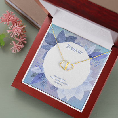 Forever Love Necklace, Solid Gold Everlasting Love Necklace - JustFamilyThings