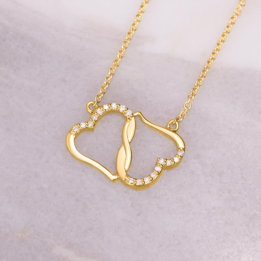To my Wife -I love the way you call my name - Solid Gold + Real Diamonds Necklace - JustFamilyThings