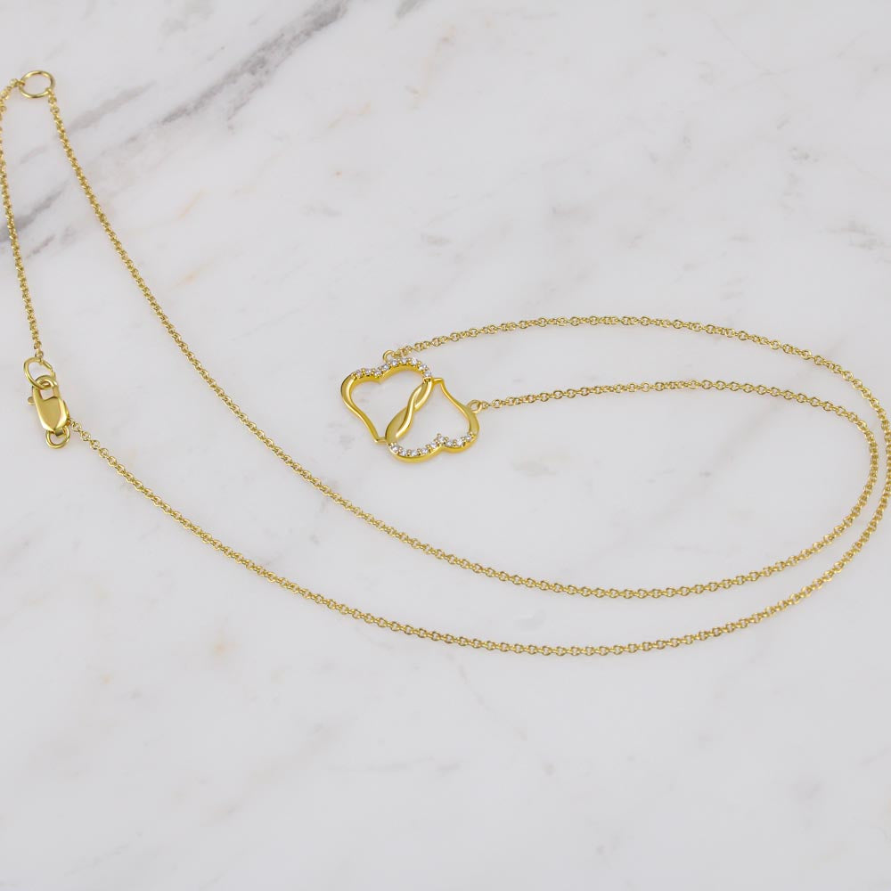 To My Soulmate - life may not always be sweet - Solid Gold + Real Diamonds Necklace - JustFamilyThings
