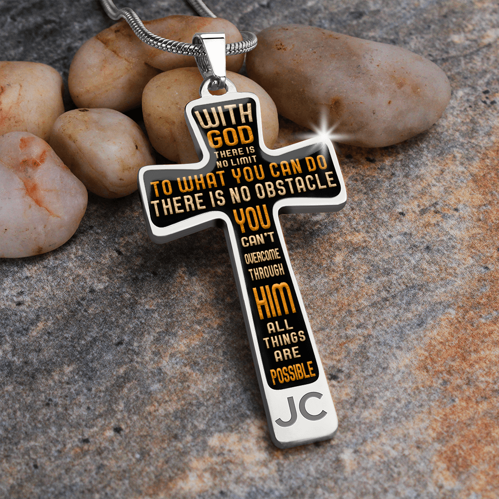 With God - Graphic Cross - JustFamilyThings