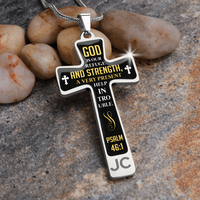 Load image into Gallery viewer, God is our refuge - Graphic Cross - JustFamilyThings
