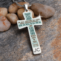 Load image into Gallery viewer, Trust in the LORD - Graphic Cross - JustFamilyThings
