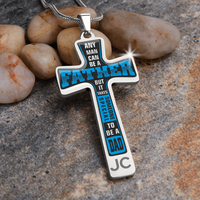 Load image into Gallery viewer, Any man can be a father - Graphic Cross - JustFamilyThings
