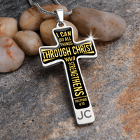 Load image into Gallery viewer, I can do all things - Graphic Cross - JustFamilyThings
