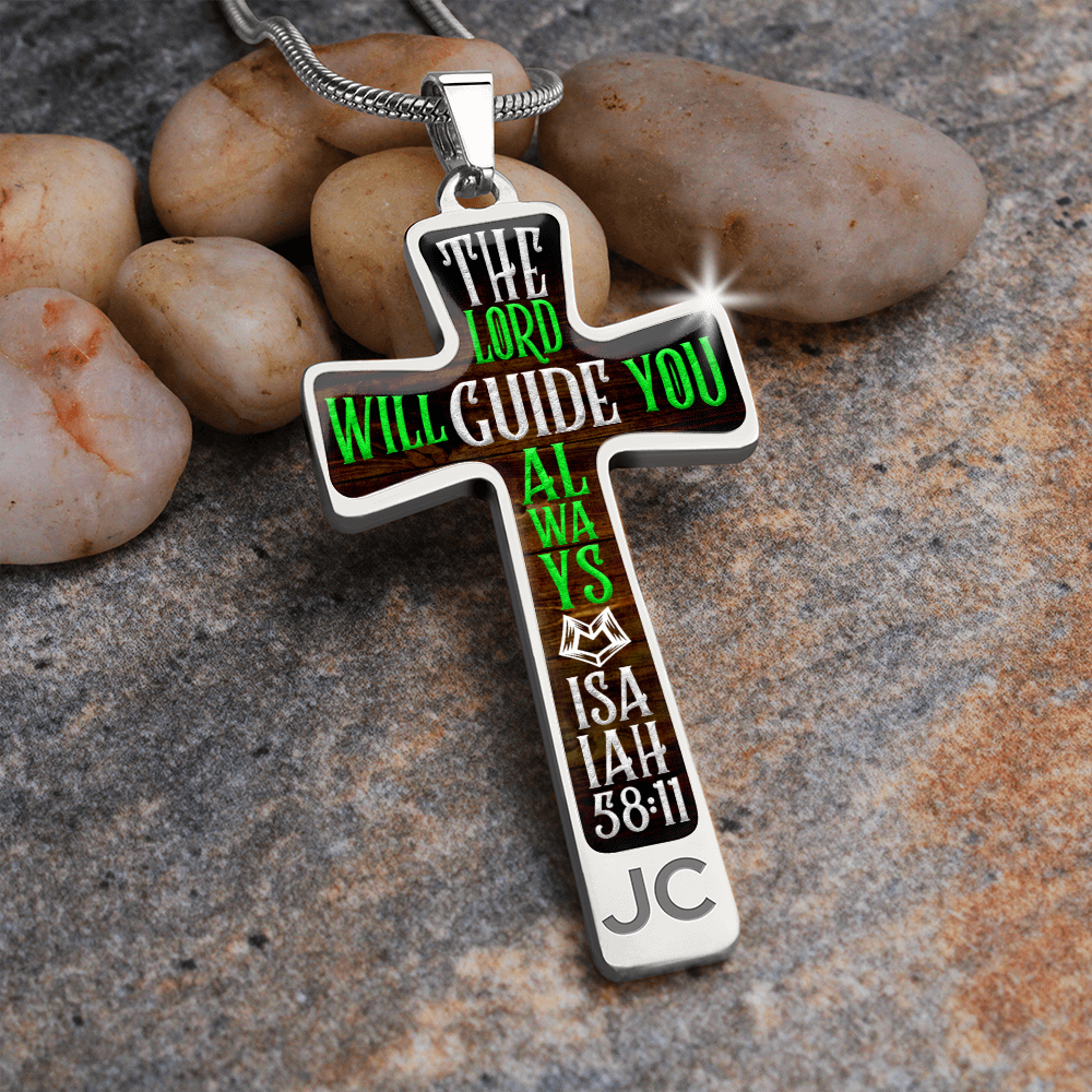 The Lord will guide you - Graphic Cross - JustFamilyThings
