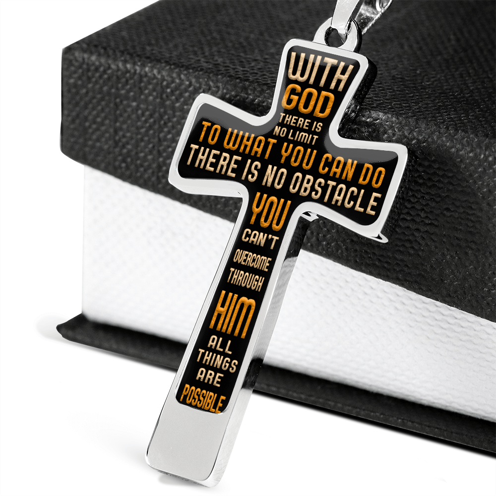 With God - Graphic Cross - JustFamilyThings