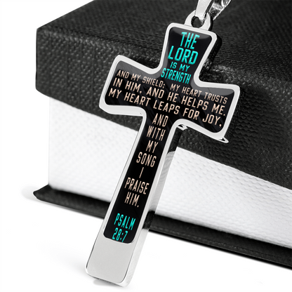 The Lord is my strength - Graphic Cross - JustFamilyThings