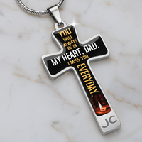 Load image into Gallery viewer, You will always be in my heart, dad. - Graphic Cross - JustFamilyThings
