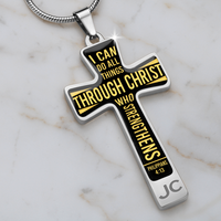 Load image into Gallery viewer, I can do all things - Graphic Cross - JustFamilyThings
