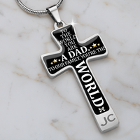 Load image into Gallery viewer, To the world you are a dad - Graphic Cross - JustFamilyThings
