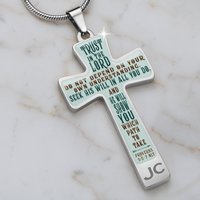Load image into Gallery viewer, Trust in the LORD - Graphic Cross - JustFamilyThings
