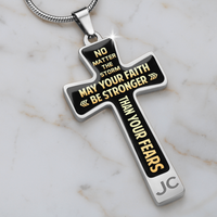 Load image into Gallery viewer, May your faith be stronger - Graphic Cross - JustFamilyThings
