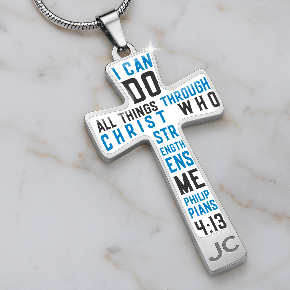 I can do all things through Christ - Graphic Cross - JustFamilyThings