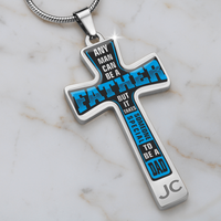 Load image into Gallery viewer, Any man can be a father - Graphic Cross - JustFamilyThings
