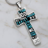 Load image into Gallery viewer, I can do all things through Christ - Graphic Cross - JustFamilyThings
