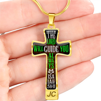Load image into Gallery viewer, The Lord will guide you - Graphic Cross - JustFamilyThings
