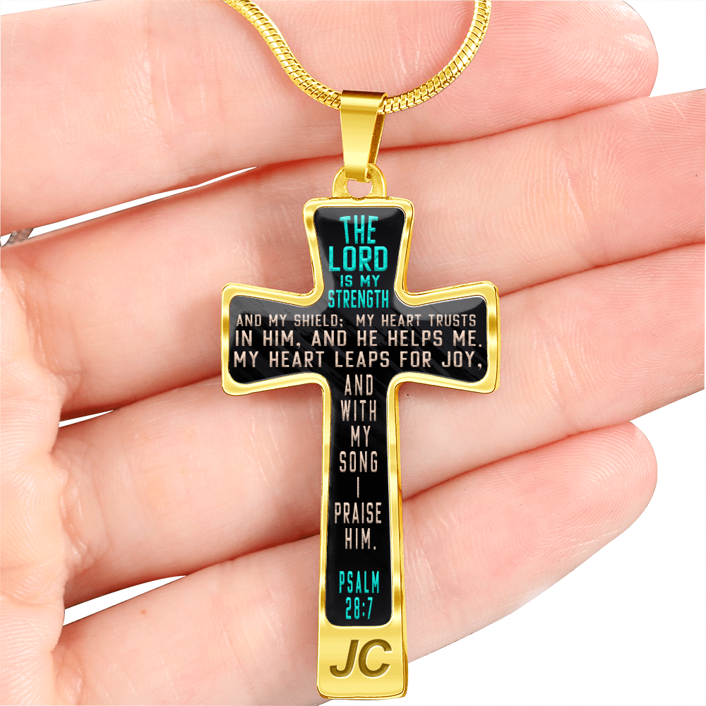 The Lord is my strength - Graphic Cross - JustFamilyThings