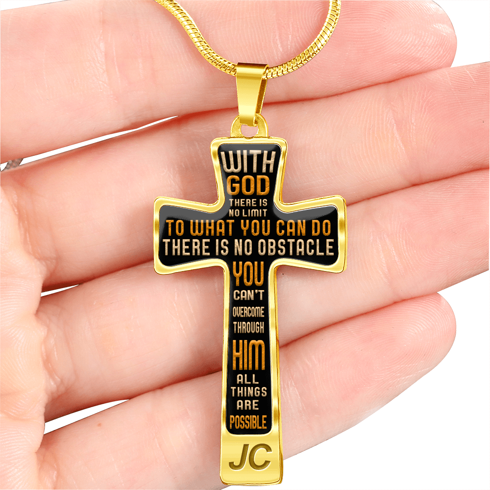 With God - Graphic Cross - JustFamilyThings