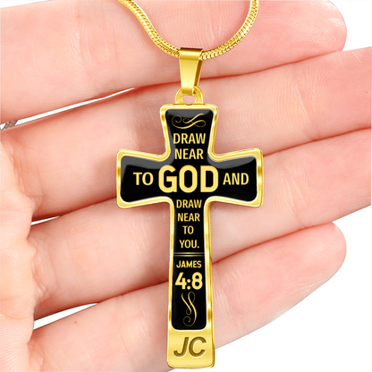 Draw near to God and draw near to you - Graphic Cross - JustFamilyThings