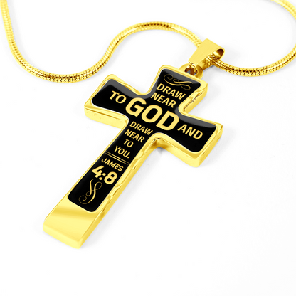 Draw near to God and draw near to you - Graphic Cross - JustFamilyThings