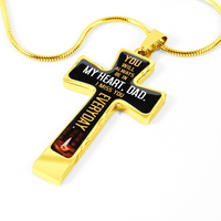 Load image into Gallery viewer, You will always be in my heart, dad. - Graphic Cross - JustFamilyThings
