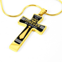Load image into Gallery viewer, Always my dad forever my friend - Graphic Cross - JustFamilyThings
