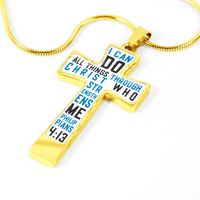 Load image into Gallery viewer, I can do all things through Christ - Graphic Cross - JustFamilyThings

