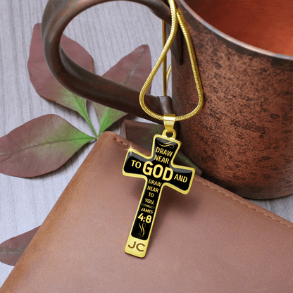 Draw near to God and draw near to you - Graphic Cross - JustFamilyThings