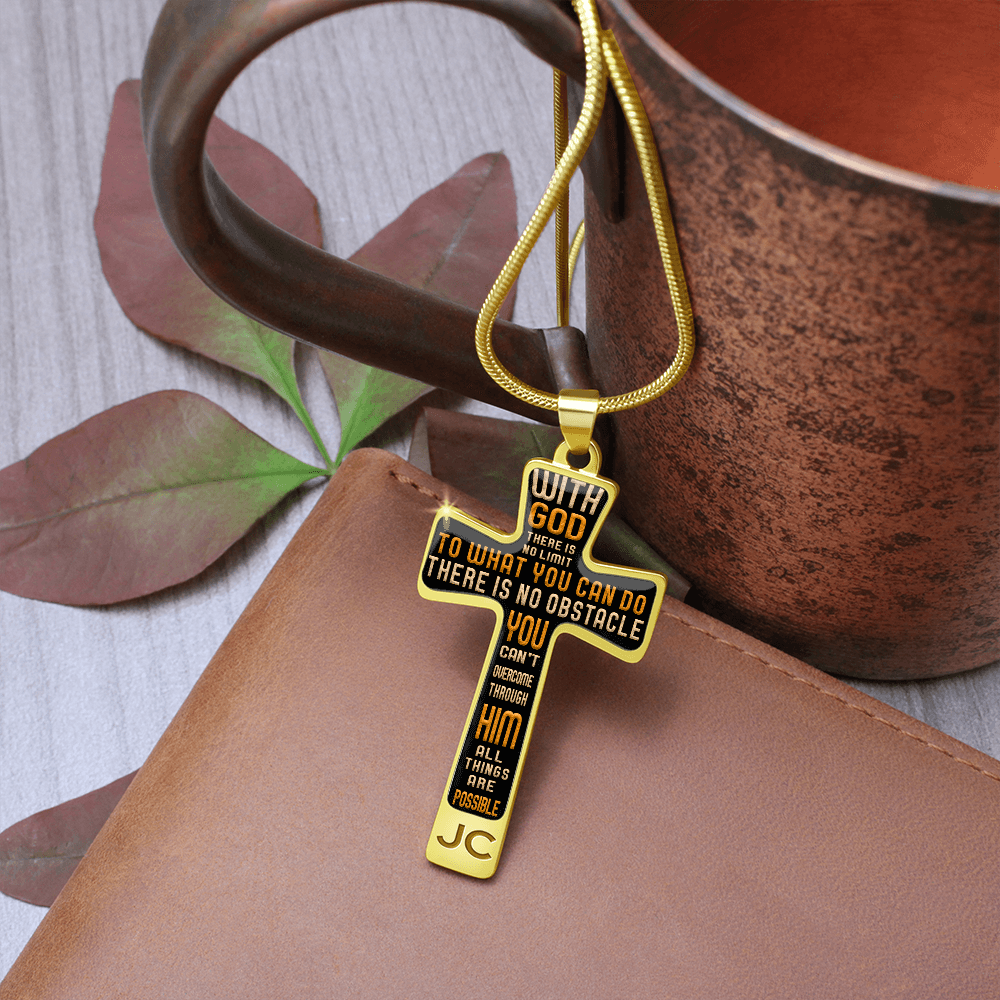 With God - Graphic Cross - JustFamilyThings