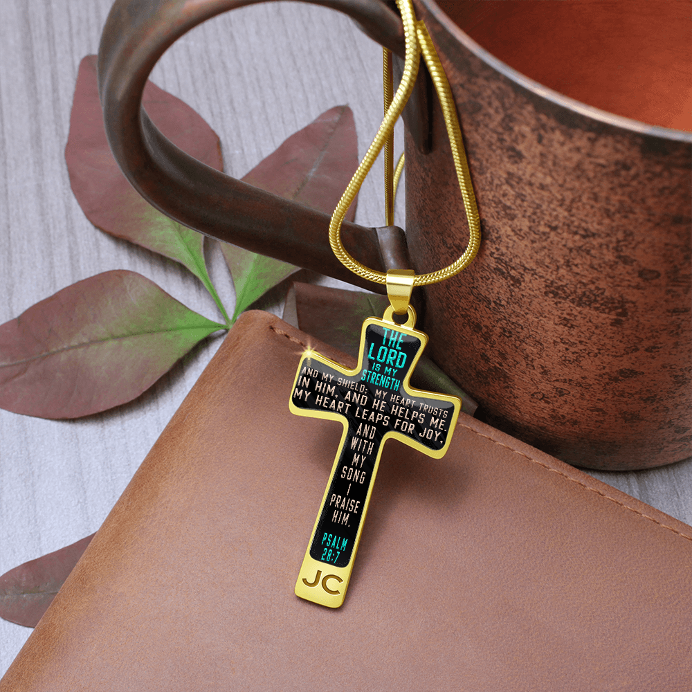 The Lord is my strength - Graphic Cross - JustFamilyThings