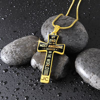 Load image into Gallery viewer, My dad has the most awesome daughter - Graphic Cross - JustFamilyThings
