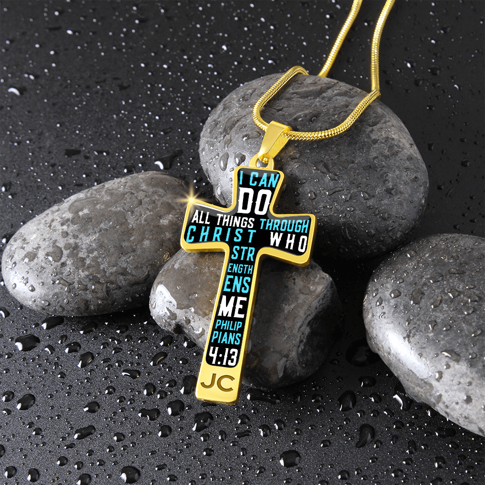 I can do all things through Christ - Graphic Cross - JustFamilyThings